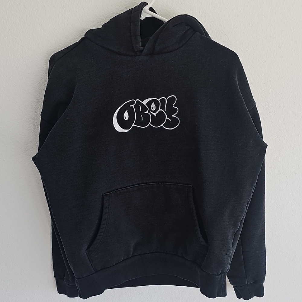 Obey Black Hoodie with White Label